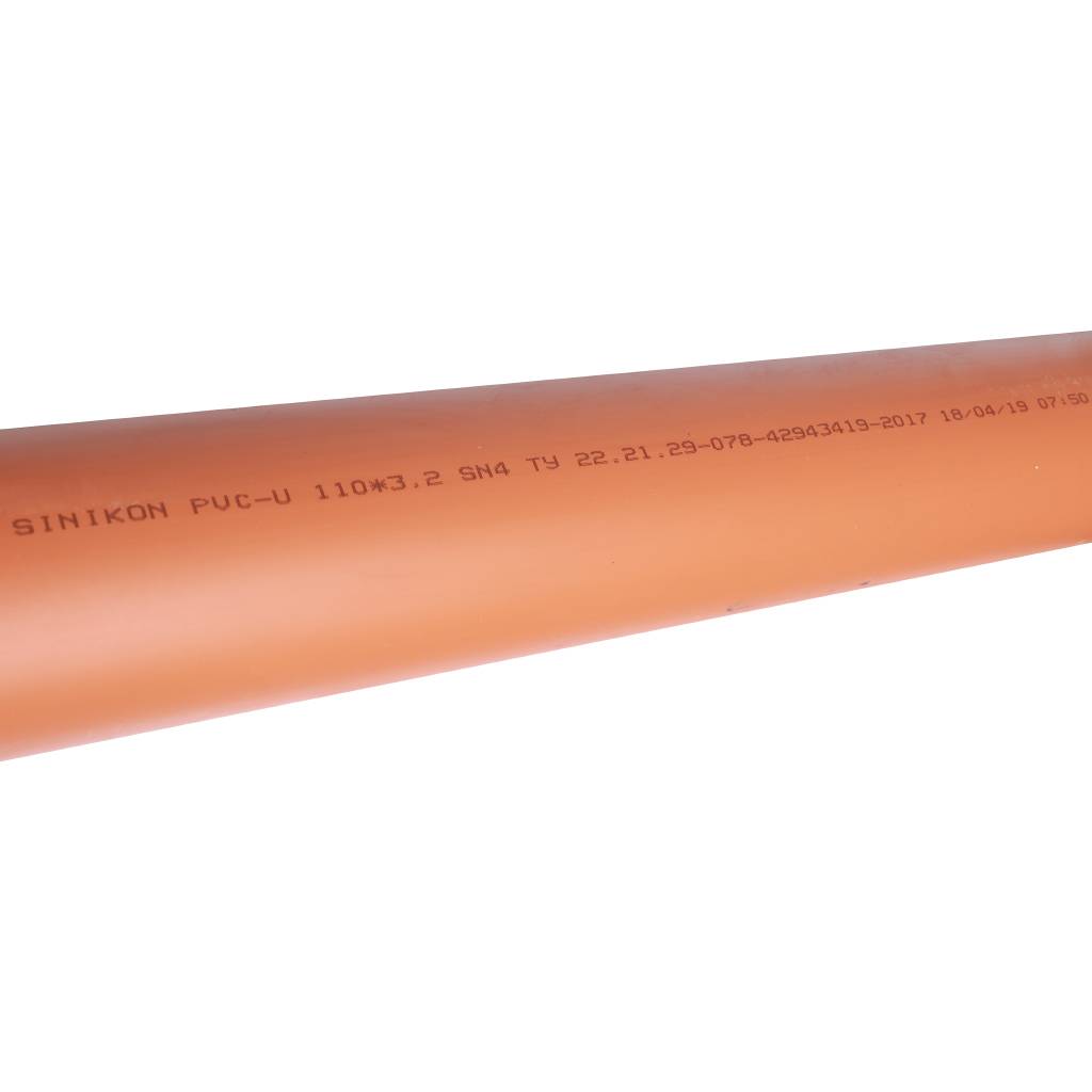 Труба для наружной канализации Sinikon НПВХ D110x3,2 SN4 (Длина: 3000 мм), 20028.R