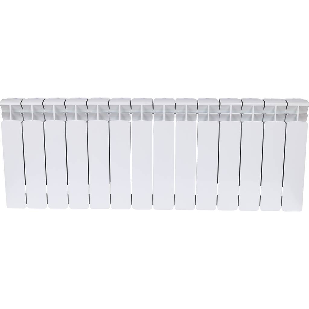 Радиатор биметаллический RIFAR BASE 350 14 секций боковое подключение (белый RAL 9016), 1RB35-14