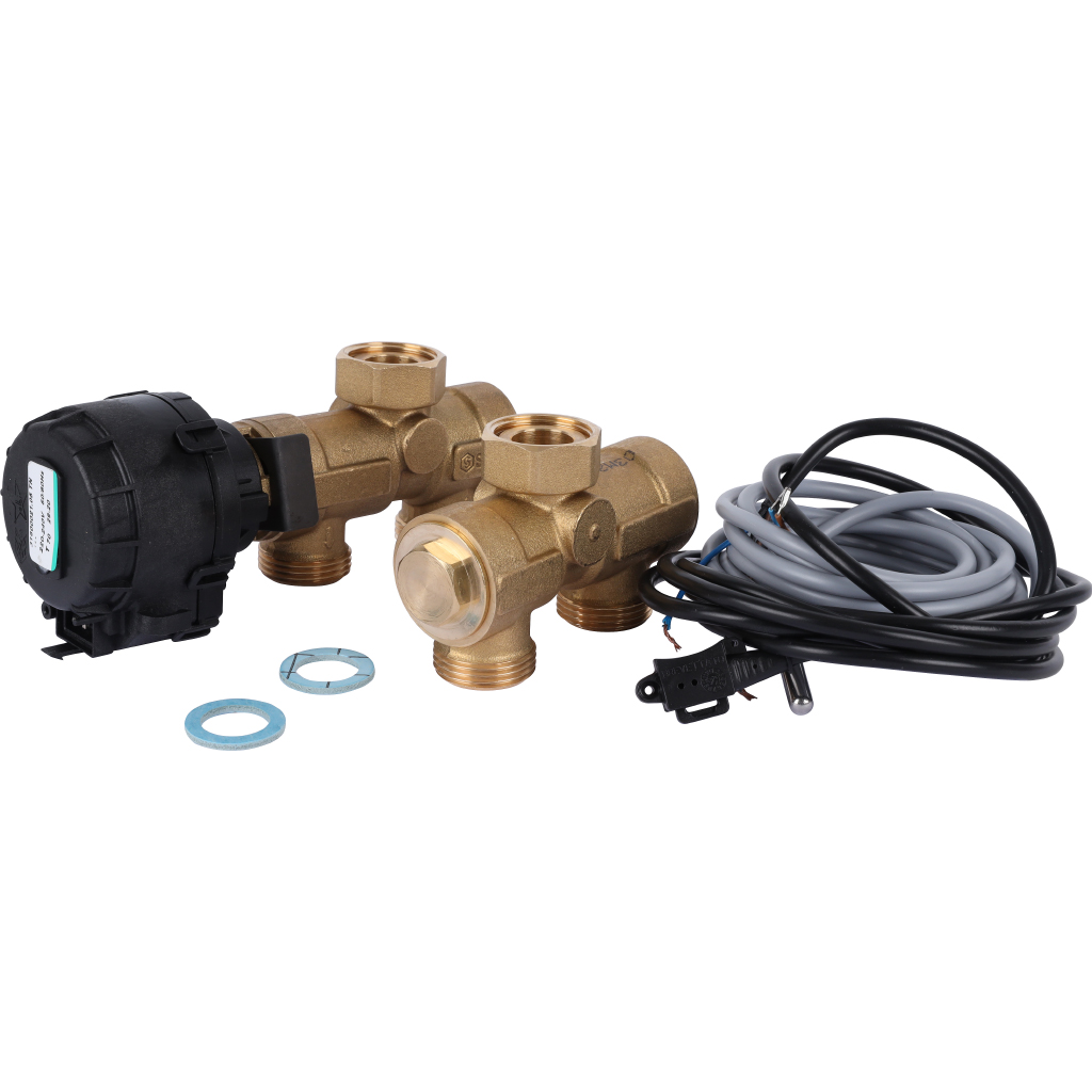 Комплект трехходового клапана STOUT для котла + бойлера 3/4 Kvs 4,4 м3/ч SFB-0001-000001