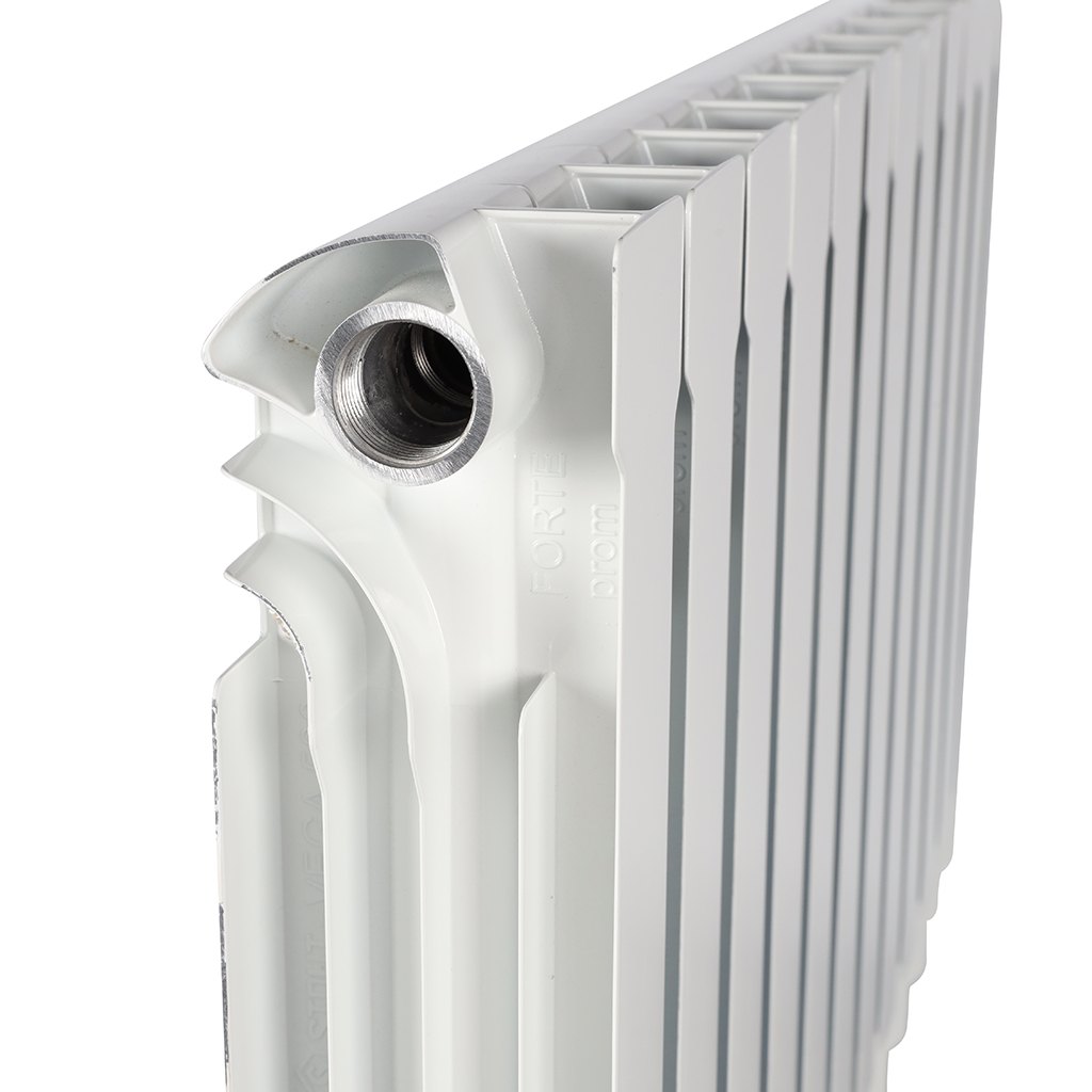 Радиатор алюминиевый STOUT VEGA 500 12 секций боковое подключение (белый RAL 9016), SRA-1310-050012