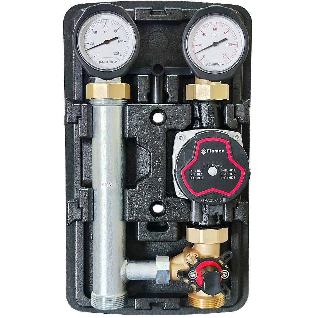 Насосная группа Meibes MeiFlow TOP S MC DN25 с насосом Flamco GPA 25-7.5, M66931.36SH