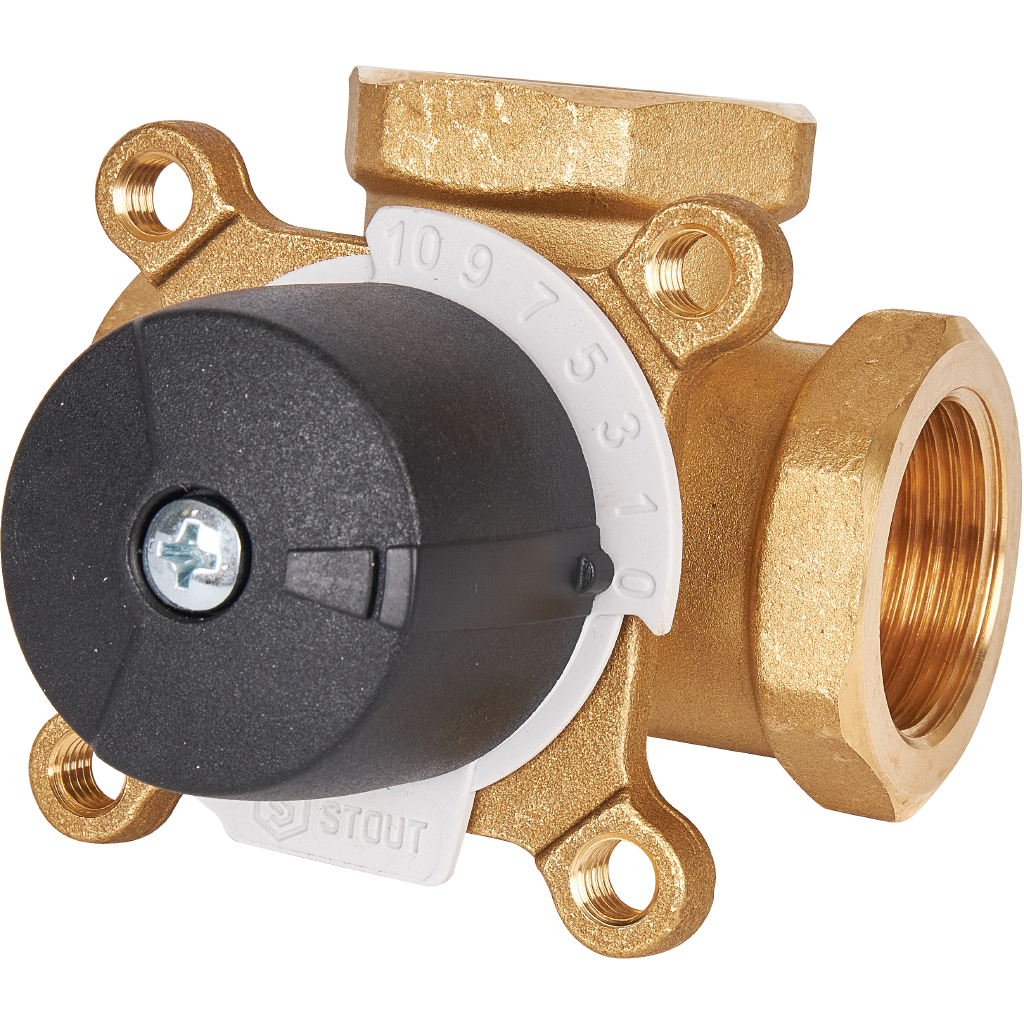 Трехходовой смесительный клапан STOUT 1 Kvs 12, SVM-0003-012502