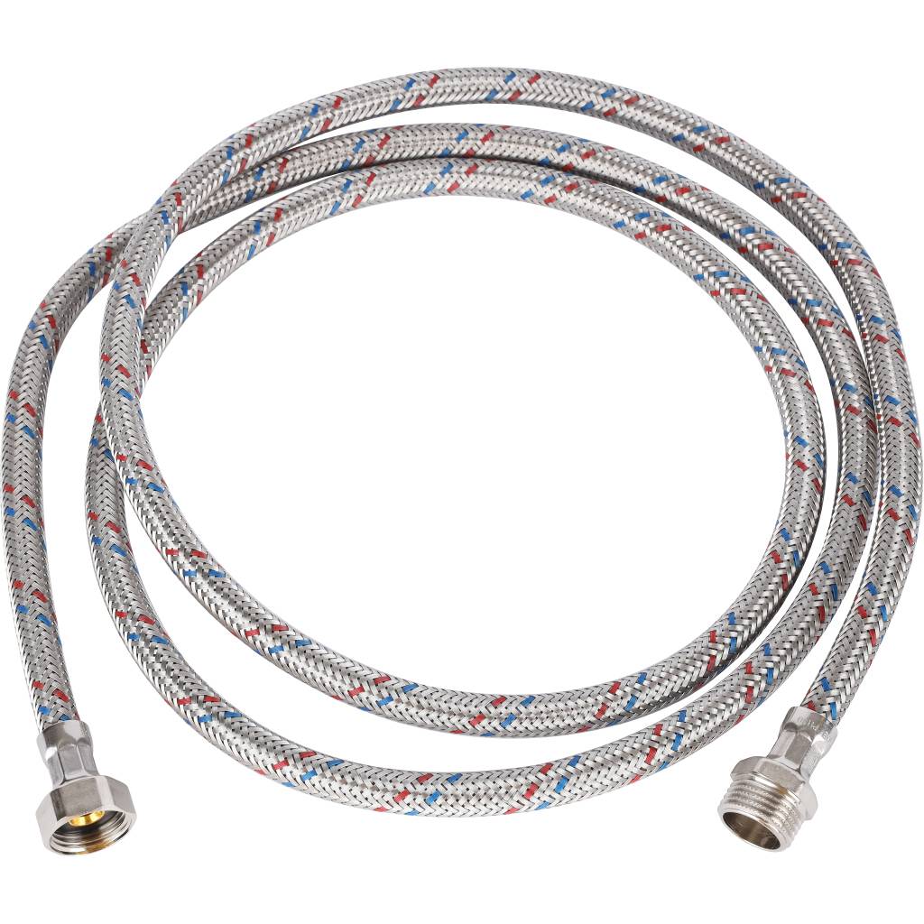 Гибкая подводка для воды STOUT НР 1/2 х ВР 1/2, длина 2000 мм, SHF-0092-081515