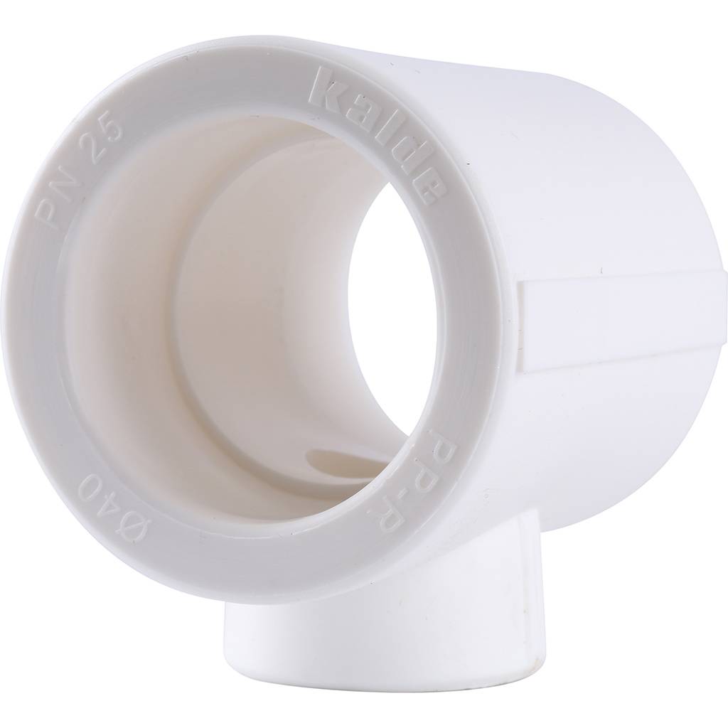 Тройник переходной Kalde 40х20х40 для полипропиленовых труб под сварку (цвет белый), 3212-tio-402040