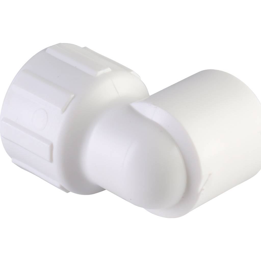 Угольник Политэк 20x1/2 с внутренней резьбой для полипропиленовых труб под сварку (цвет белый), 9400002012