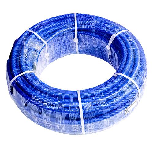 Труба EVOH PE-Xa в гофроизоляции 16х2,2х23, 100м синяя, RTP