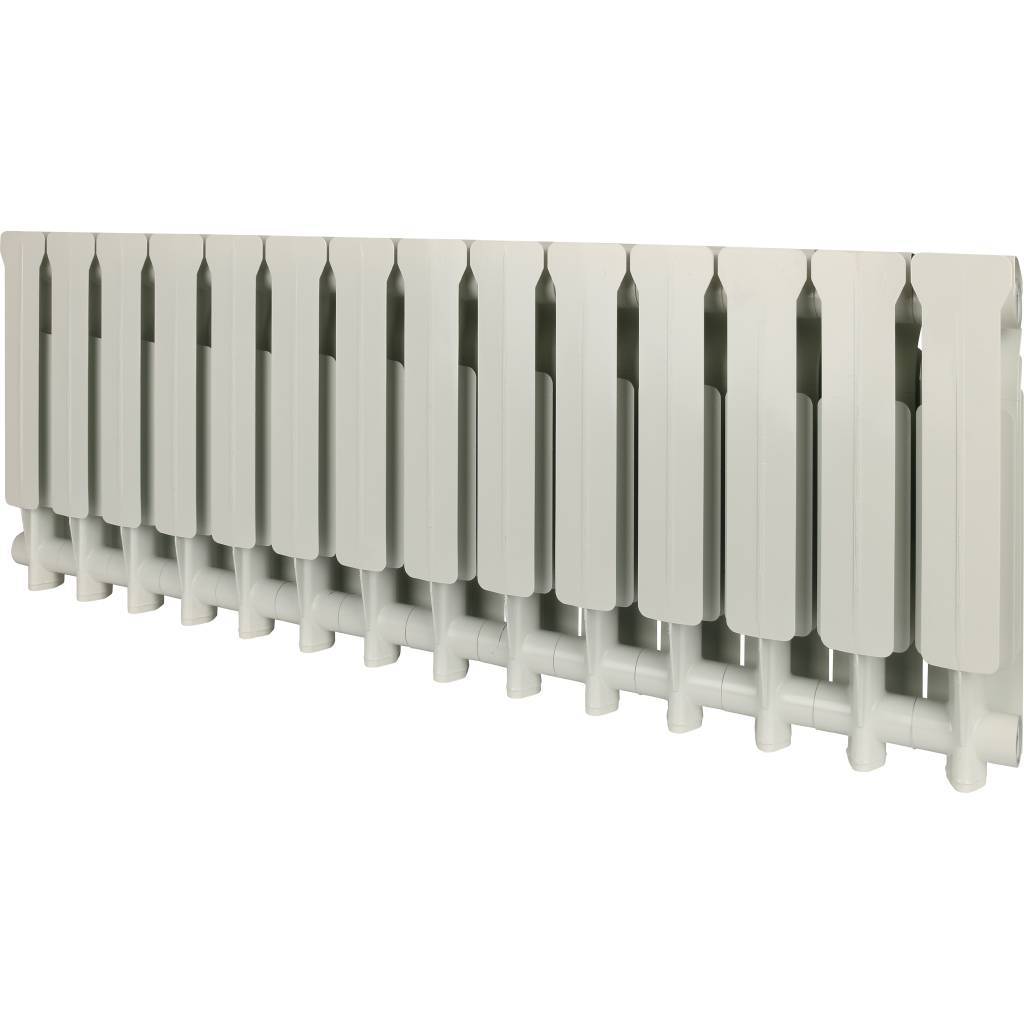 Радиатор алюминиевый Global ISEO 350 14 секций боковое подключение (белый RAL 9010), IS035014