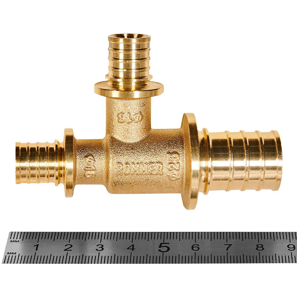 Тройник переходной ROMMER 25x16x16 для труб из сшитого полиэтилена аксиальный