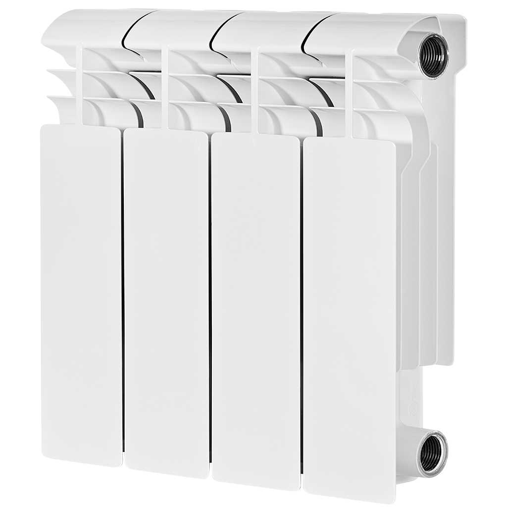 Радиатор биметаллический STOUT VEGA 200 4 секции боковое подключение (белый RAL 9016), SRB-1310-020004