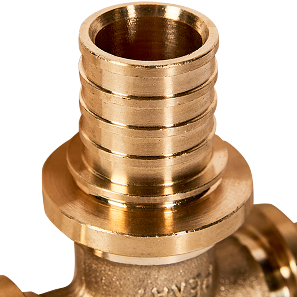 Тройник РЕХАУ с увеличенным боковым проходом 16-20-16 MX для труб из сшитого полиэтилена аксиальный