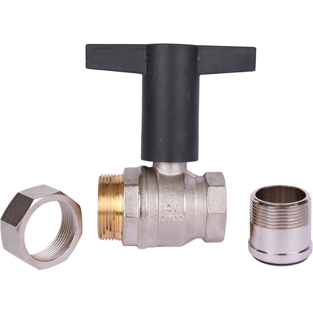 Кран шаровой OVENTROP Optibal с маховиком ВР конич. уплотн. с НГ 1 1/4, 1075710