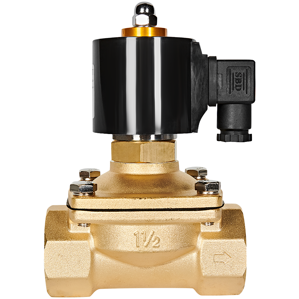Клапан соленоидный (электромагнитный) STOUT прямого действия НО 24В G1 1/2 SSV-0020-024040