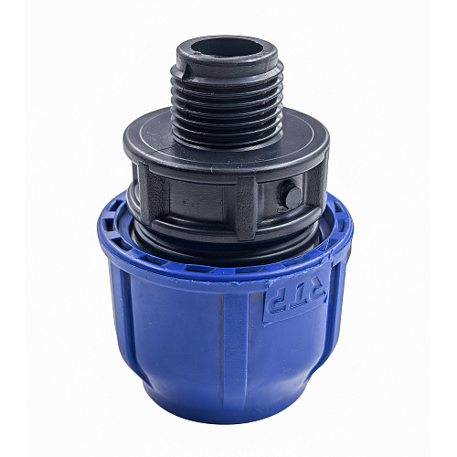 Муфта компрессионная, полипропилен наружная резьба 25х 1/2, для полиэтиленовых труб, РТП