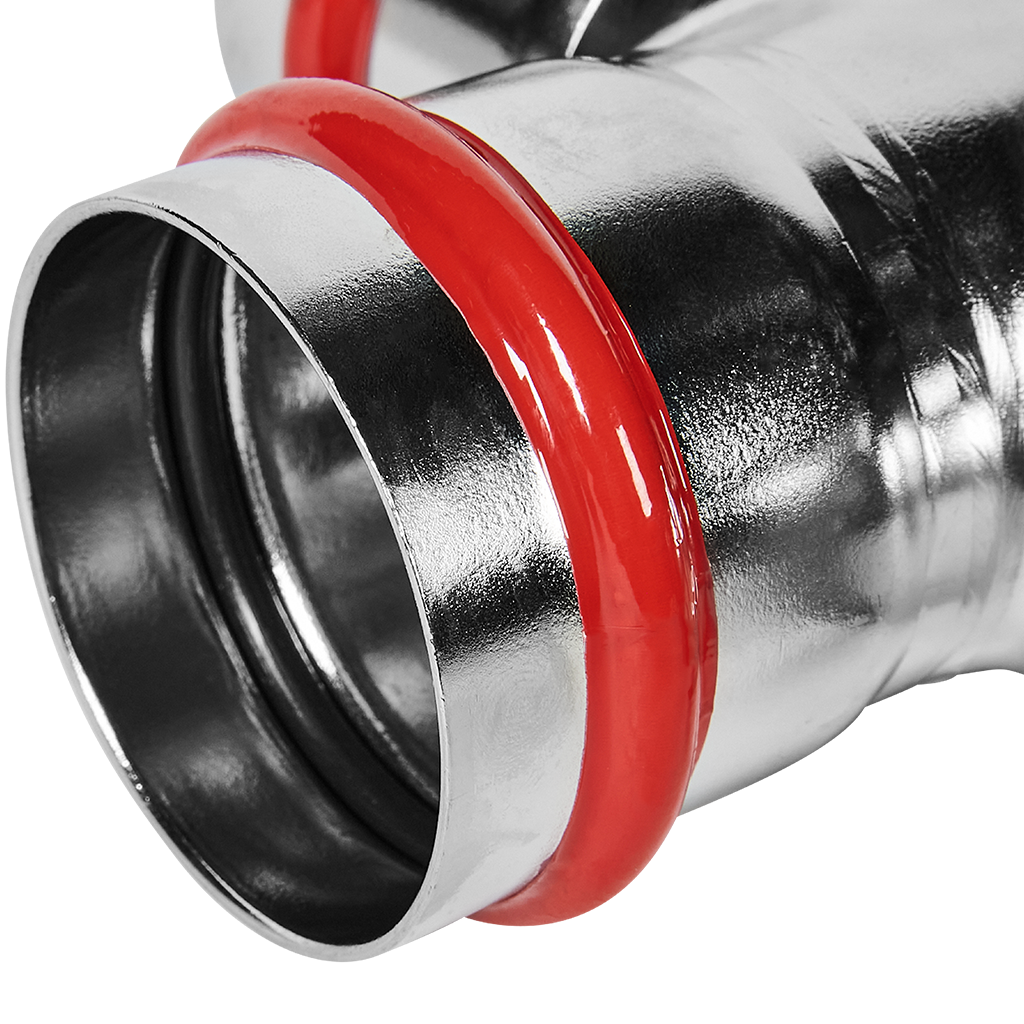 Тройник ROMMER равнопроходной 54 из нержавеющей стали прессовой