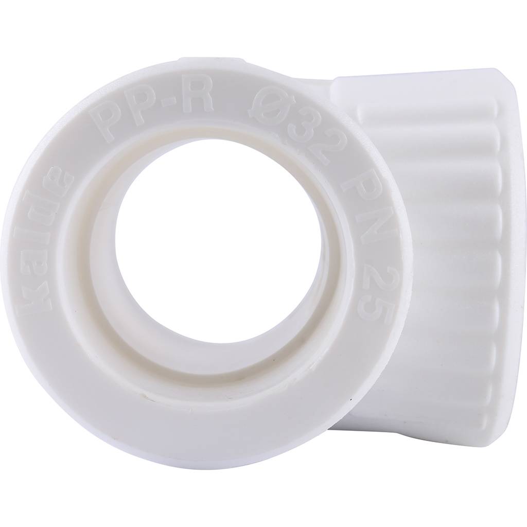 Тройник Kalde с внутренней резьбой 32х1/2 для полипропиленовых труб под сварку (цвет белый)