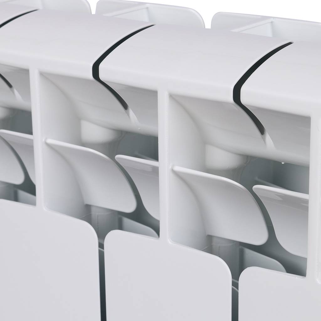 Радиатор биметаллический RIFAR BASE 500 4 секции боковое подключение (белый RAL 9016), 1RB50-4