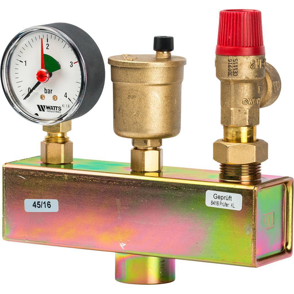 Группа безопасности в теплоизоляции Watts KSG 30/ISO2 3 бар (до 50 кВт)