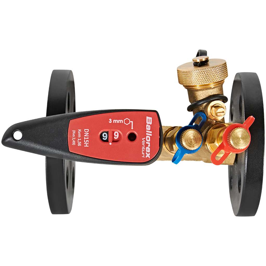 Клапан балансировочный БРОЕН Venturi FODRV DN 015 PN 16 ручной фланцевый повышенной пропускной способности с дренажем