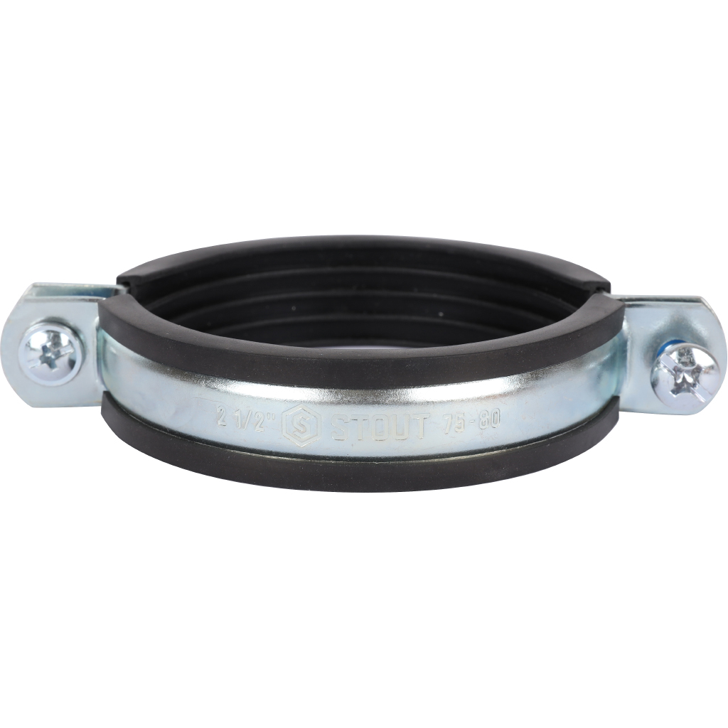 Хомут для труб с гайкой STOUT 2 1/2 (75-80)