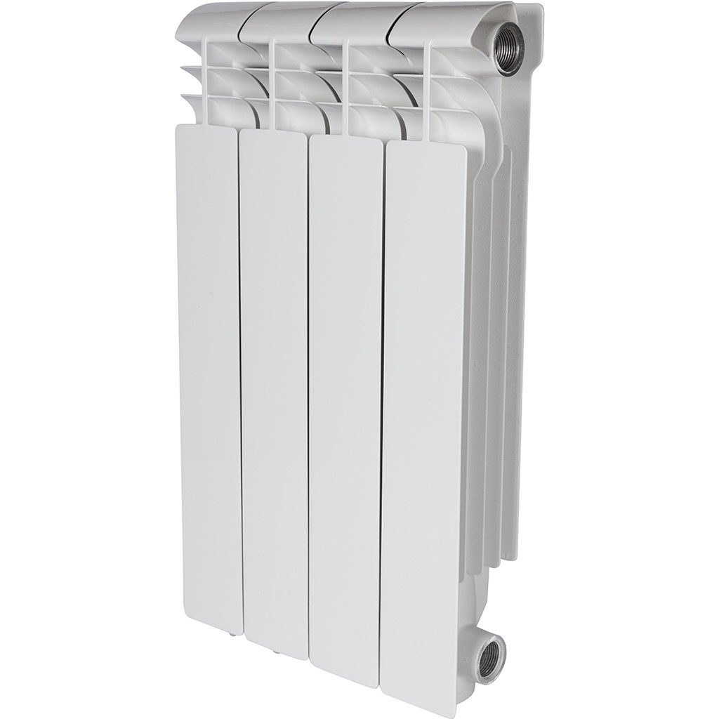 Радиатор алюминиевый STOUT VEGA 500 4 секций боковое подключение (белый RAL 9016), SRA-1310-050004