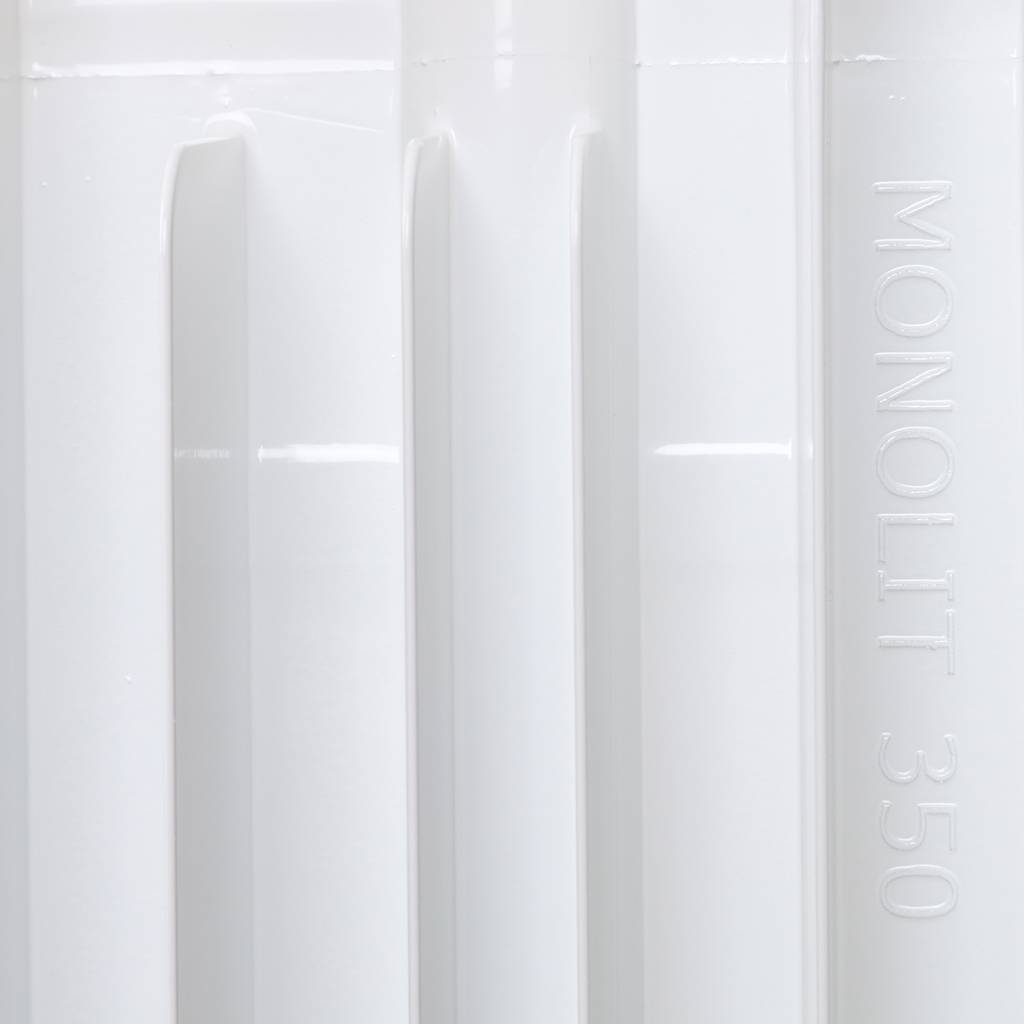 Радиатор биметаллический RIFAR MONOLIT 350 12 секций боковое подключение (белый RAL 9016), 3RM35-12