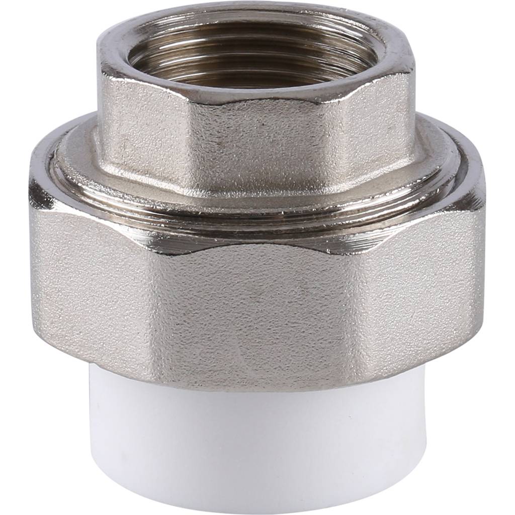 Муфта разъемная Kalde с внутренней резьбой 25x3/4 для полипропиленовых труб под сварку (цвет белый), 3252-tuf-250c00