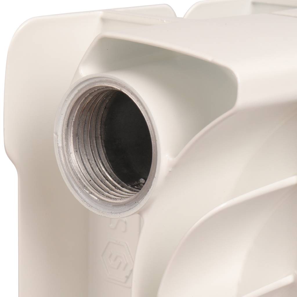 Радиатор биметаллический STOUT Space 500 9 секций боковое подключение RAL9016, SRB-0310-050009