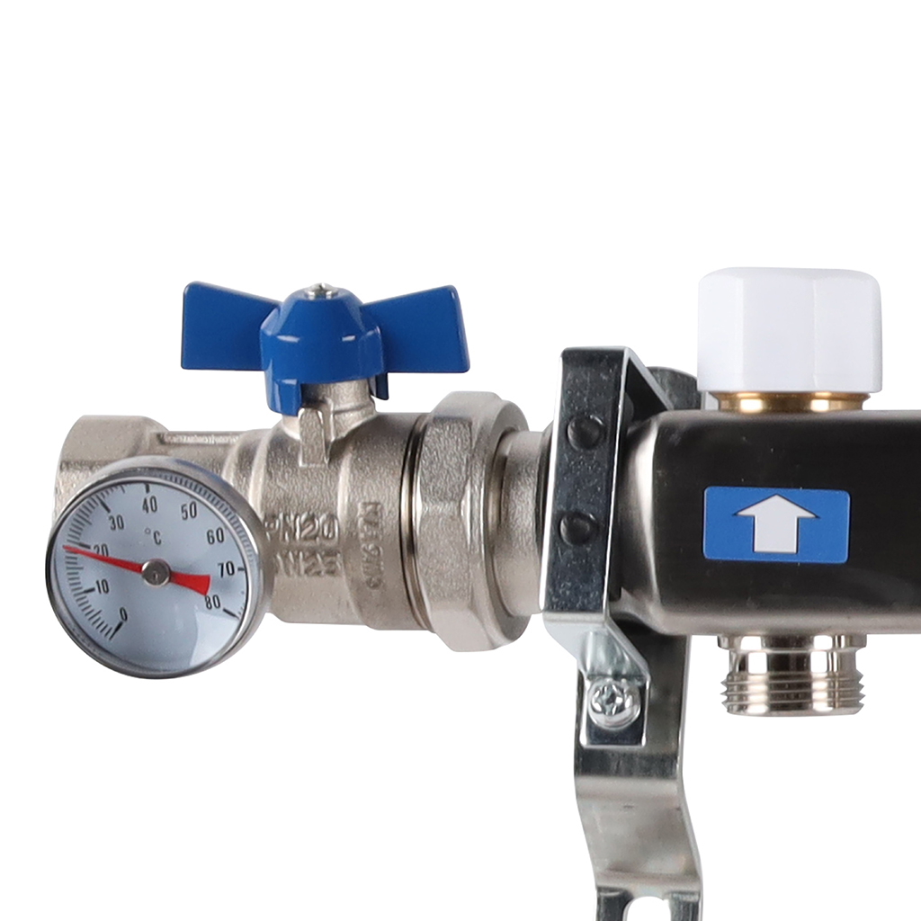 Коллектор из нержавеющей стали в сборе без расходомеров ROMMER 12 выходов, RMS-3210-000012