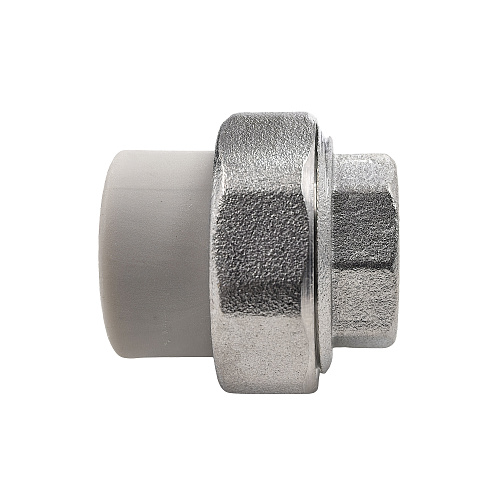 Муфта комбинированная разъемная (Американка) PPR внутренняя резьба 20х 1/2,  серый, RTP