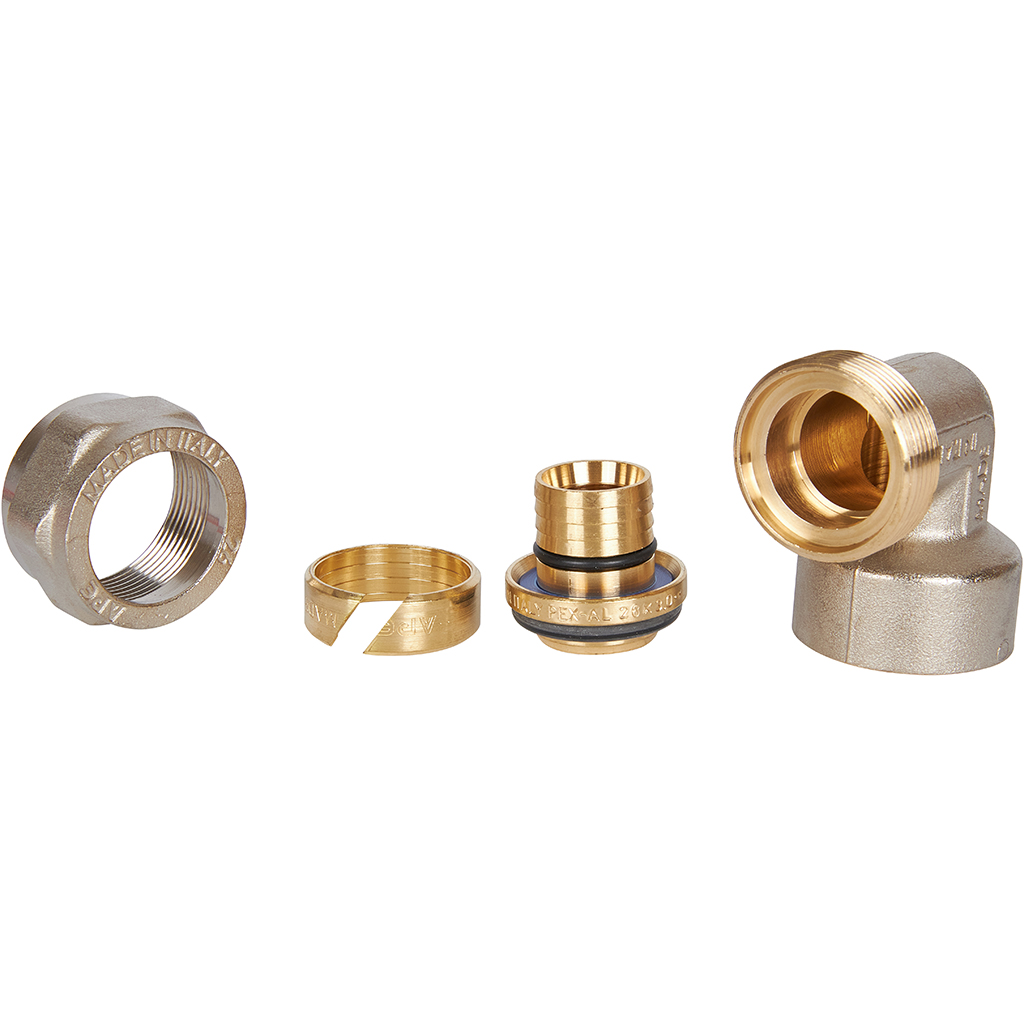 Угольник-переходник STOUT с внутренней резьбой 1 x26 для металлопластиковых труб винтовой, SFS-0007-000126