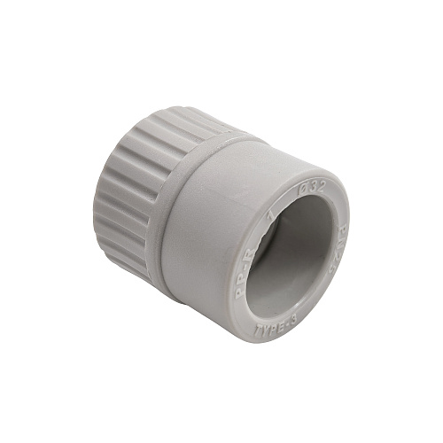 Муфта комбинированная PPR внутренняя резьба 32х 3/4,  серый, РТП