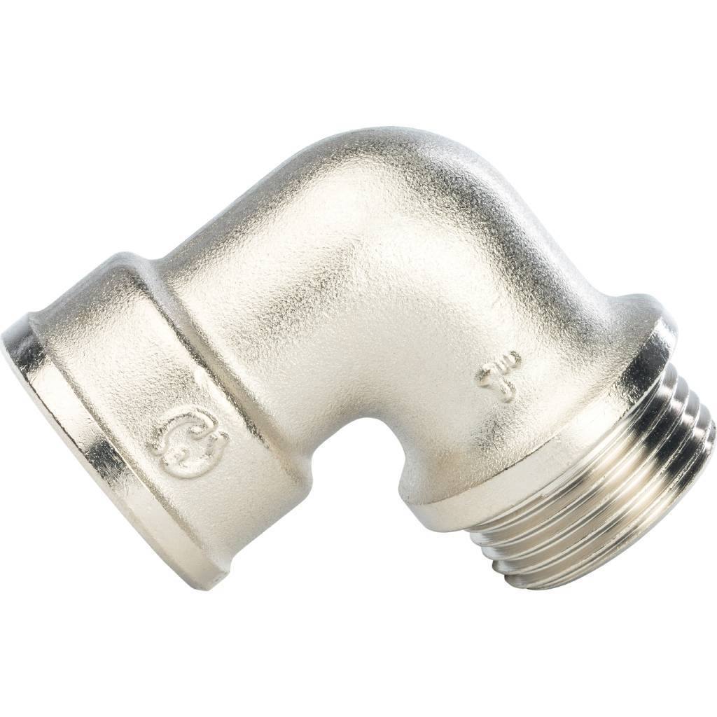 Угольник никелированный STOUT НВ 1  с упором, SFT-0016-000001