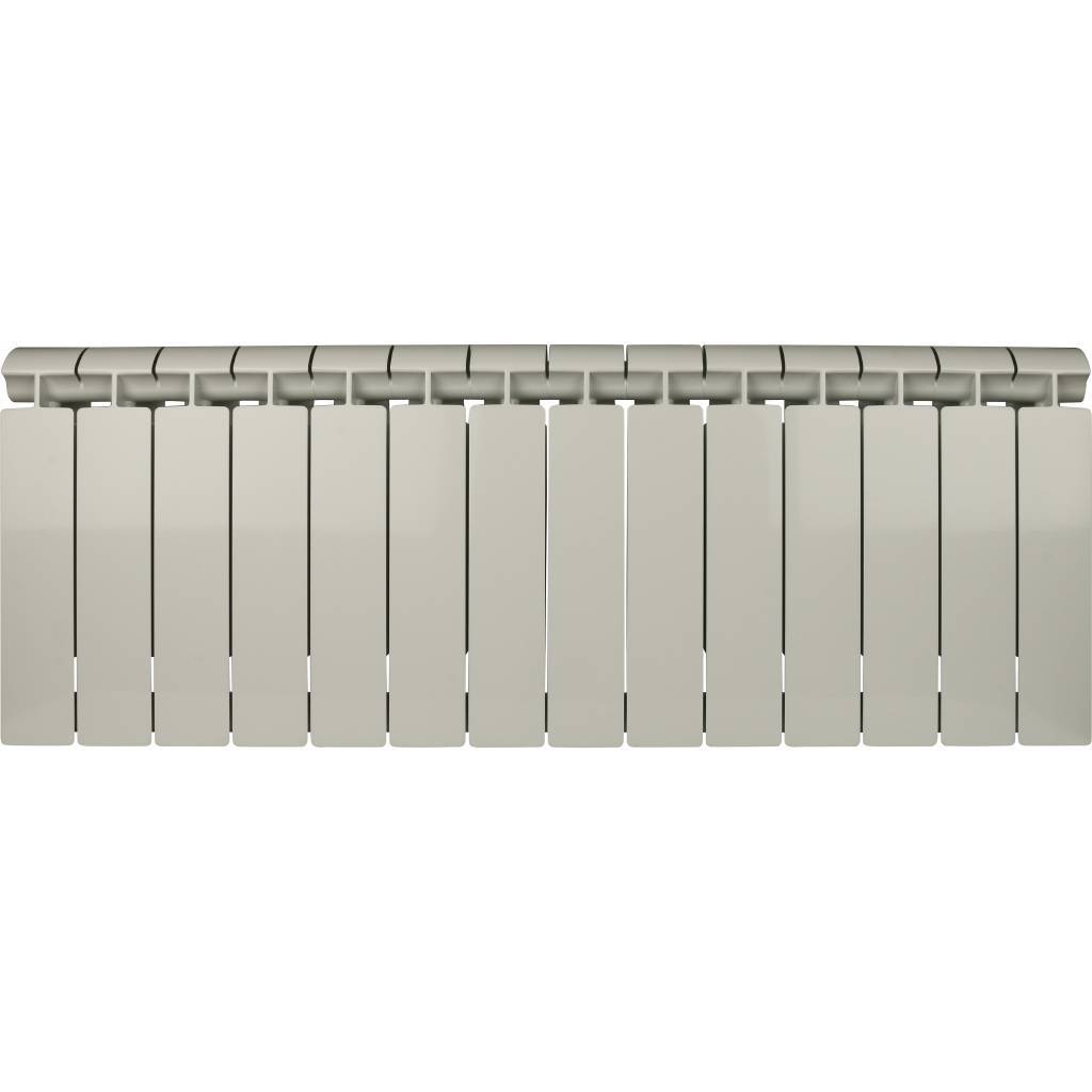 Радиатор биметаллический Global STYLE EXTRA 350 14 секций боковое подключение (белый RAL 9010), STE03501014