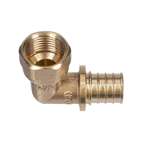 Угольник аксиальный, латунь, внутренняя резьба,20х1/2, желтый, RTP