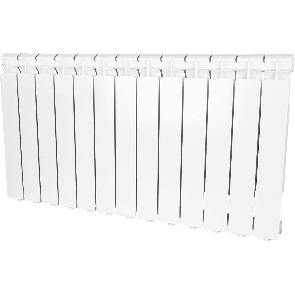 Радиатор алюминиевый STOUT Bravo 500 13 секций боковое подключение RAL9010, SRA-0110-050013