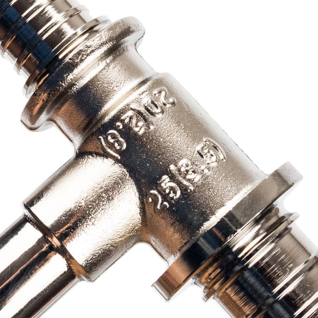 Трубка STOUT для подкл-я радиатора, Т-образная 25/15/20 для труб из сшитого полиэтилена аксиальный, SFA-0026-252520