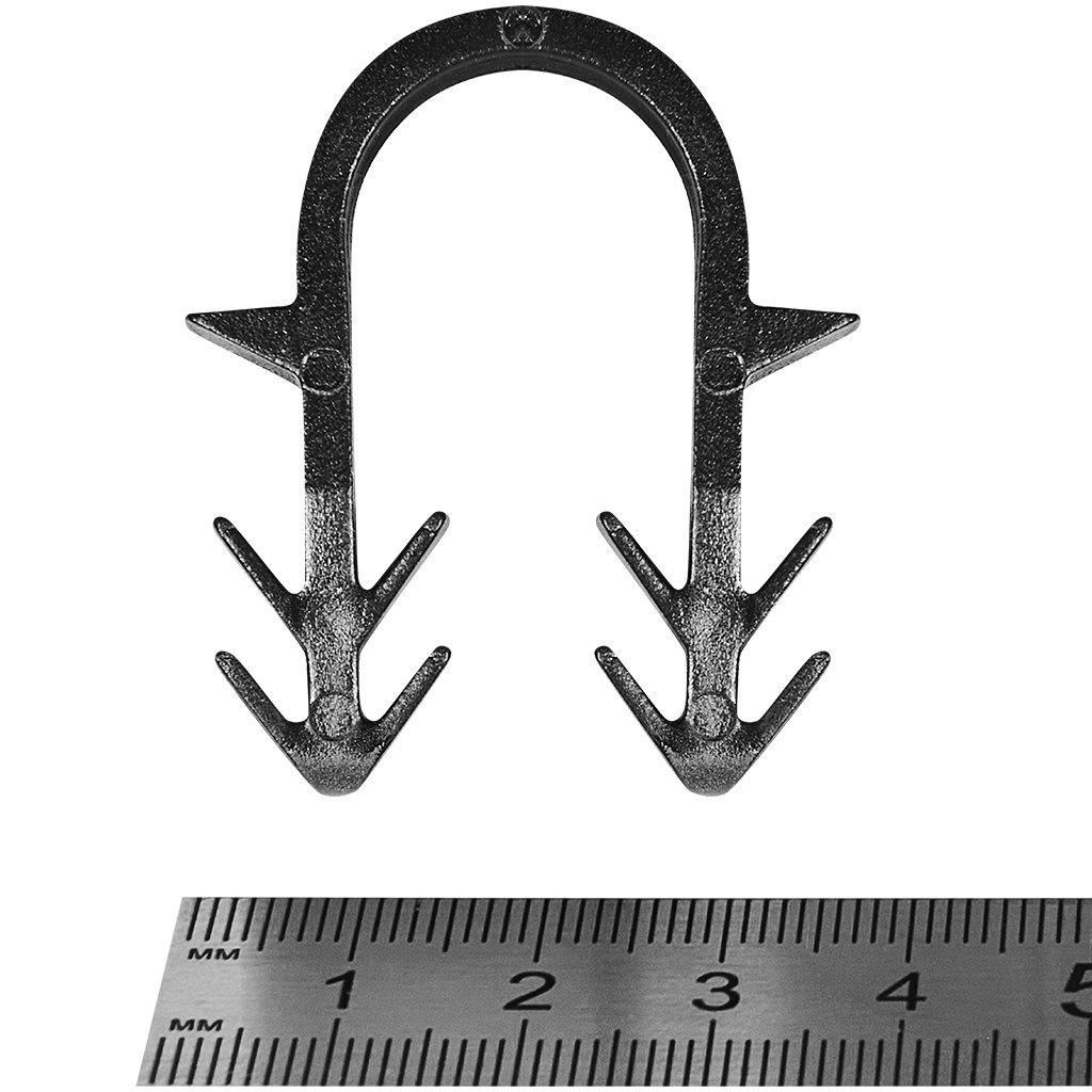 SMF-0006-001620 STOUT Скоба якорная для труб диам.16-20мм с двойным гарпуном, цвет черный, 42мм
