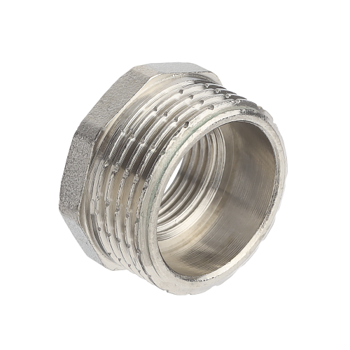 Футорка, латунь, наружная/внутренняя резьба 1/2х 1/4, никель, РТП