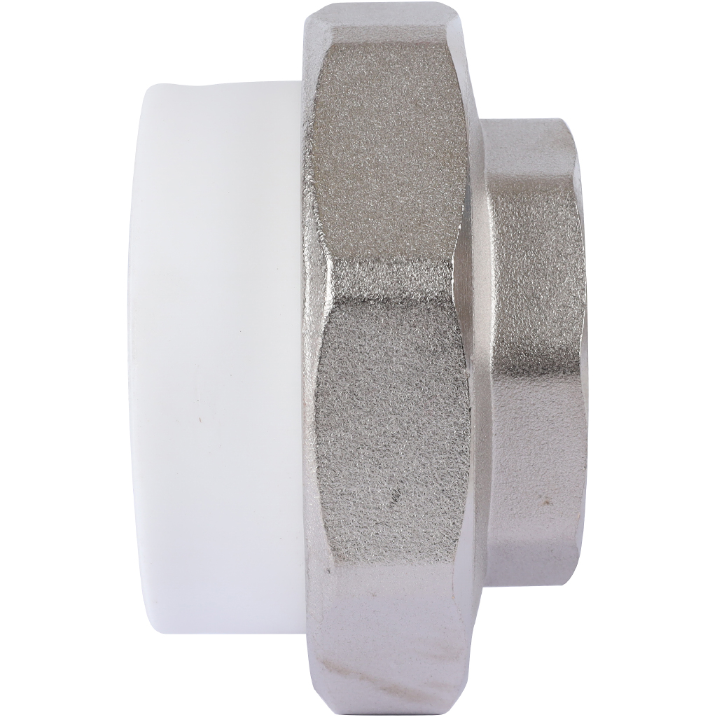 Муфта разъемная Политэк 63х2 с внутренней резьбой для полипропиленовых труб под сварку (цвет белый), 7000163002