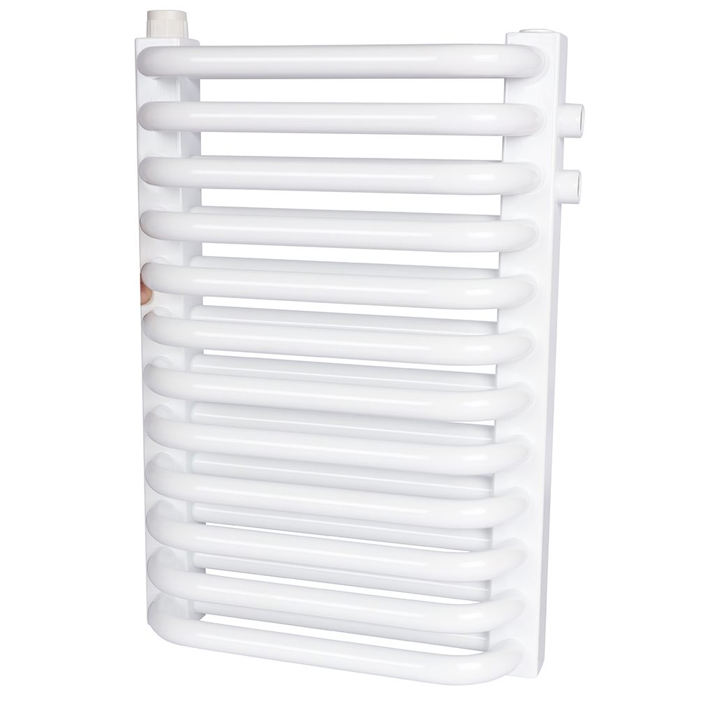 2-х трубчатый радиатор стальной ROMMER RST 2030/12 секций нижнее правое подключение RAL9016, RST-203012-020