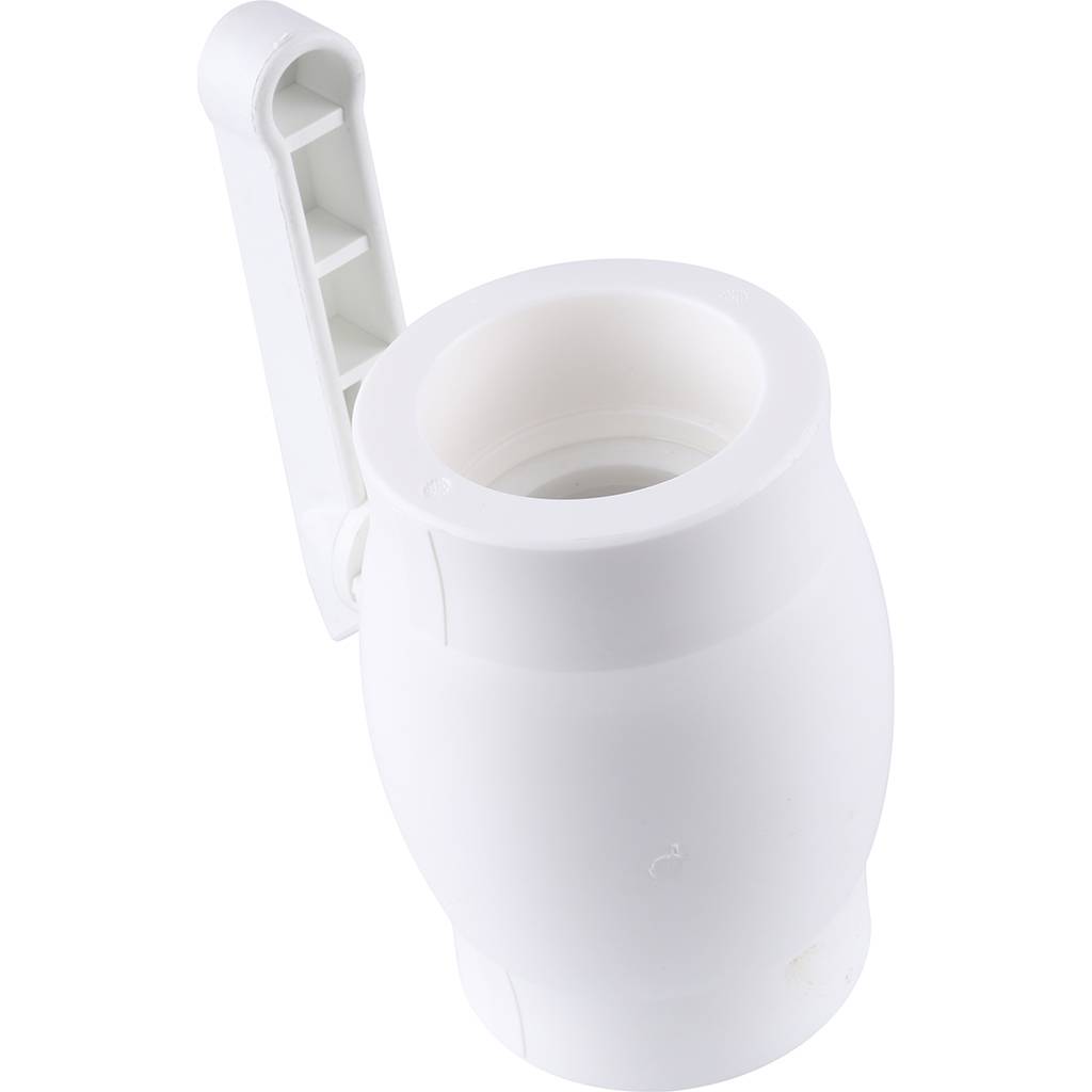 Кран шаровой Kalde d=63 для полипропиленовых труб под сварку (цвет белый), 3242-vlb-630003