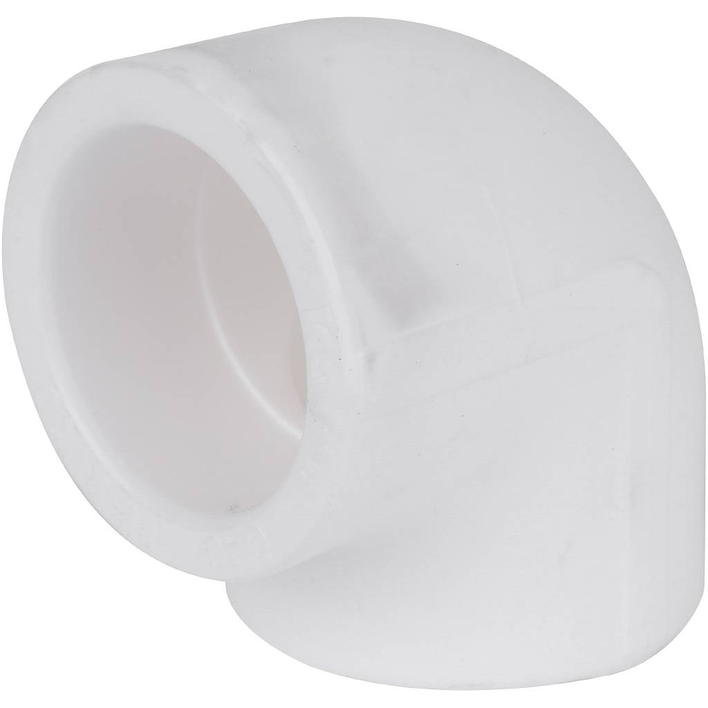Угольник Kalde d=40 90* для полипропиленовых труб под сварку (цвет белый), R.3212-elb-400000