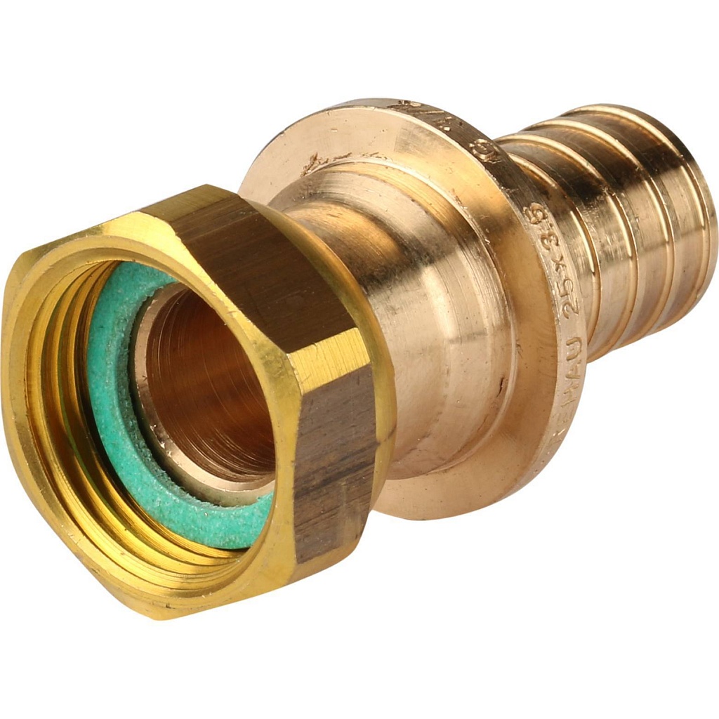 *Переходник РЕХАУ RAUTITAN с накидной гайкой 25-G 3/4 RX+ для труб из сшитого полиэтилена аксиальный, 14563391001