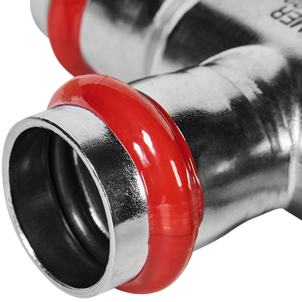 Тройник переходной ROMMER 28х22х22 из нержавеющей стали прессовой