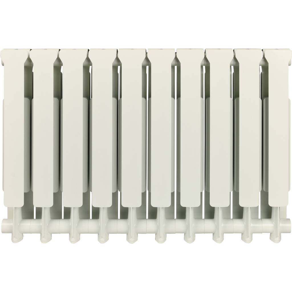 Радиатор алюминиевый STOUT Bravo 500 10 секций боковое подключение RAL9010, SRA-0110-050010