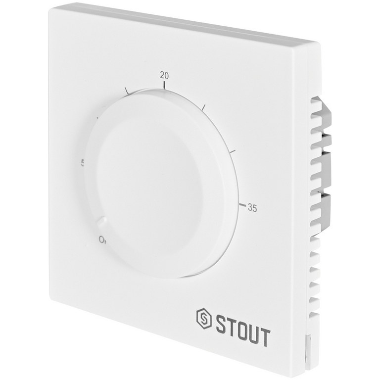 Термостат теплого пола STOUT STE-2001 16А белый, STE-2001-110710