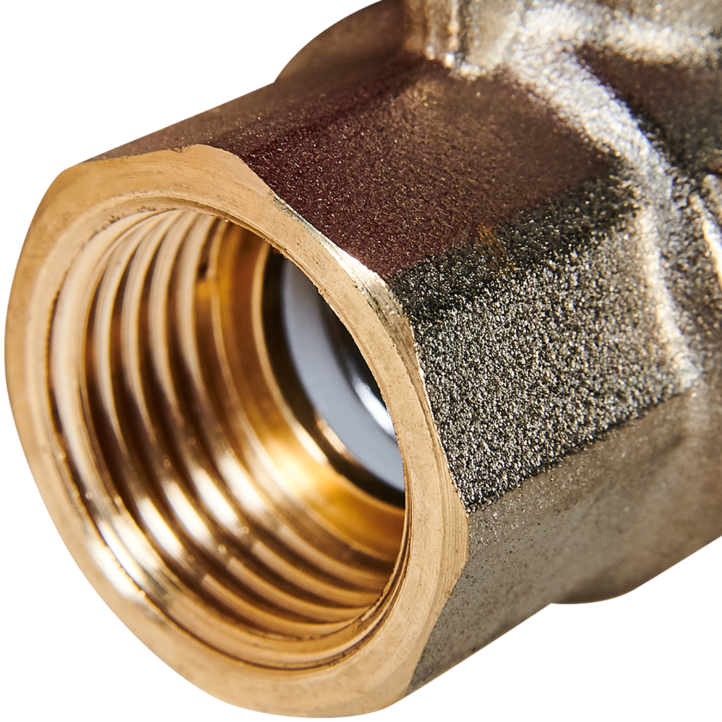 Кран шаровой полнопроходной с американкой STOUT ВР/НР ручка бабочка 1/2 (EPDM)