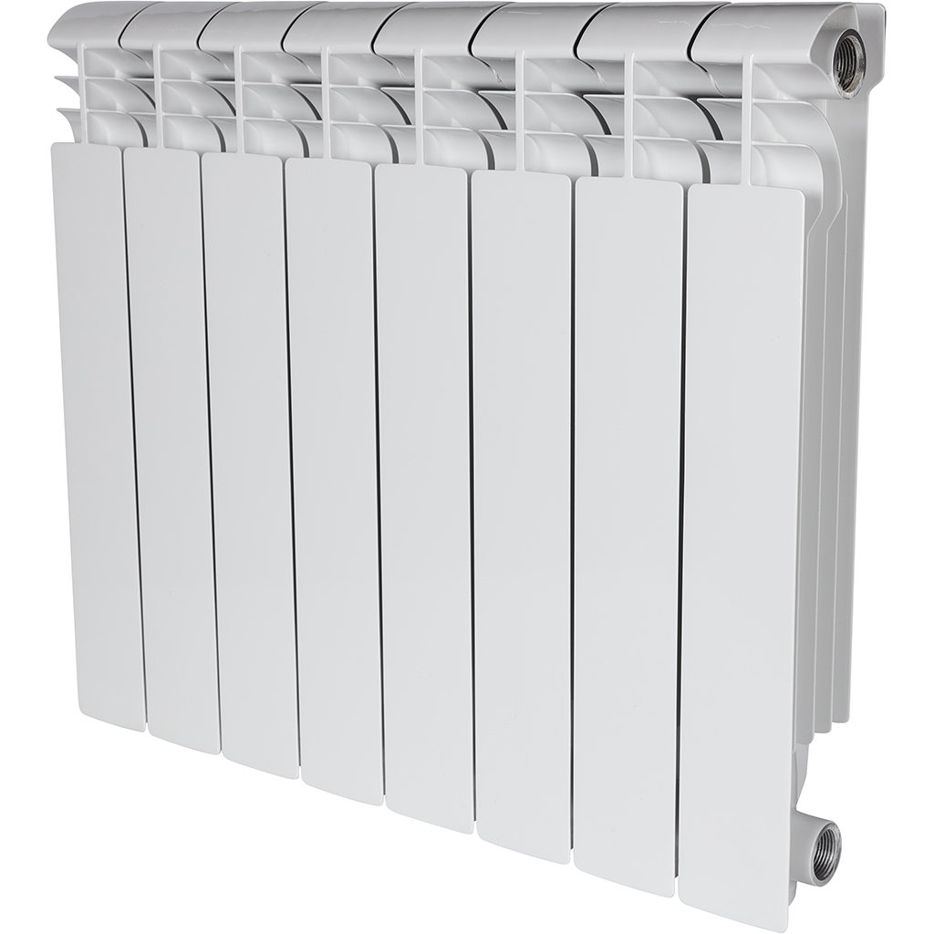 Радиатор алюминиевый STOUT VEGA 500 8 секций боковое подключение (белый RAL 9016), SRA-1310-050008