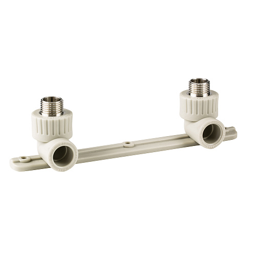 Угольник комбинированный под смеситель PPR наружная резьба 25х 1/2,  серый, РТП