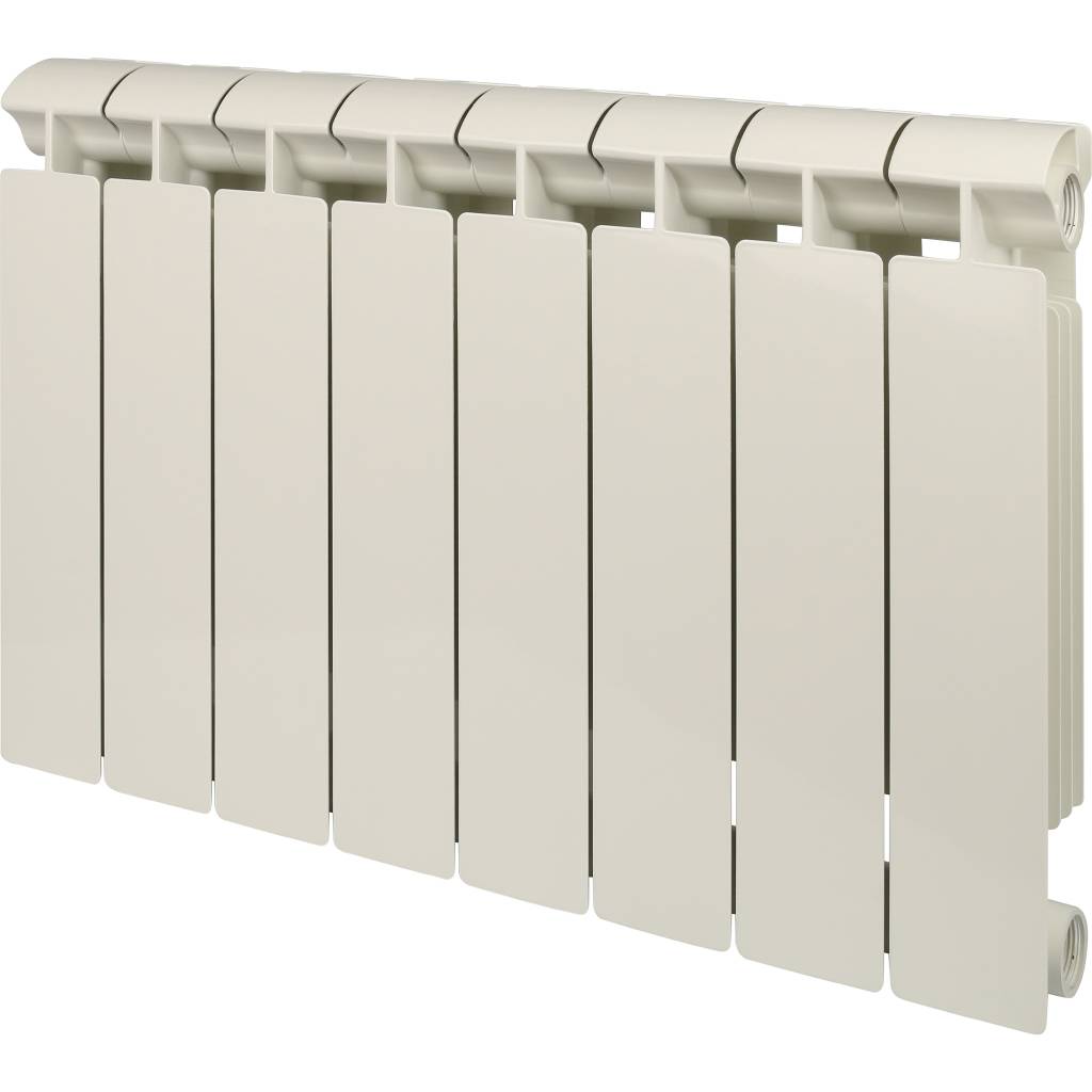 Радиатор биметаллический Global STYLE EXTRA 350 8 секций боковое подключение (белый RAL 9010), STE03501008